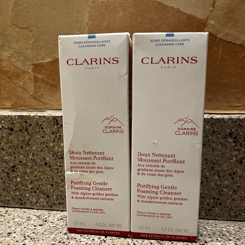 Clarins 2 Purifying Gentle Foaming Cleansers! NIB